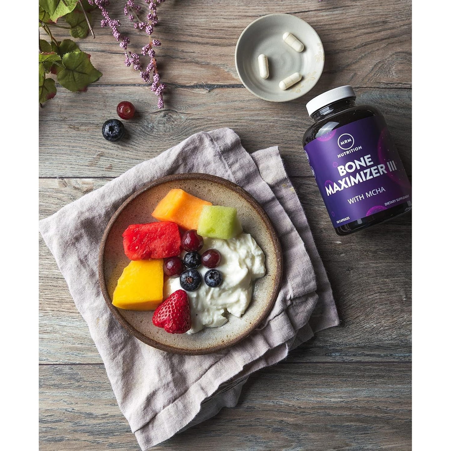 MRM Nutrition Bone Maximizer® III | with MCHA + Vitamin D3 + Vitamin K2 | Bone Health (50 Servings)