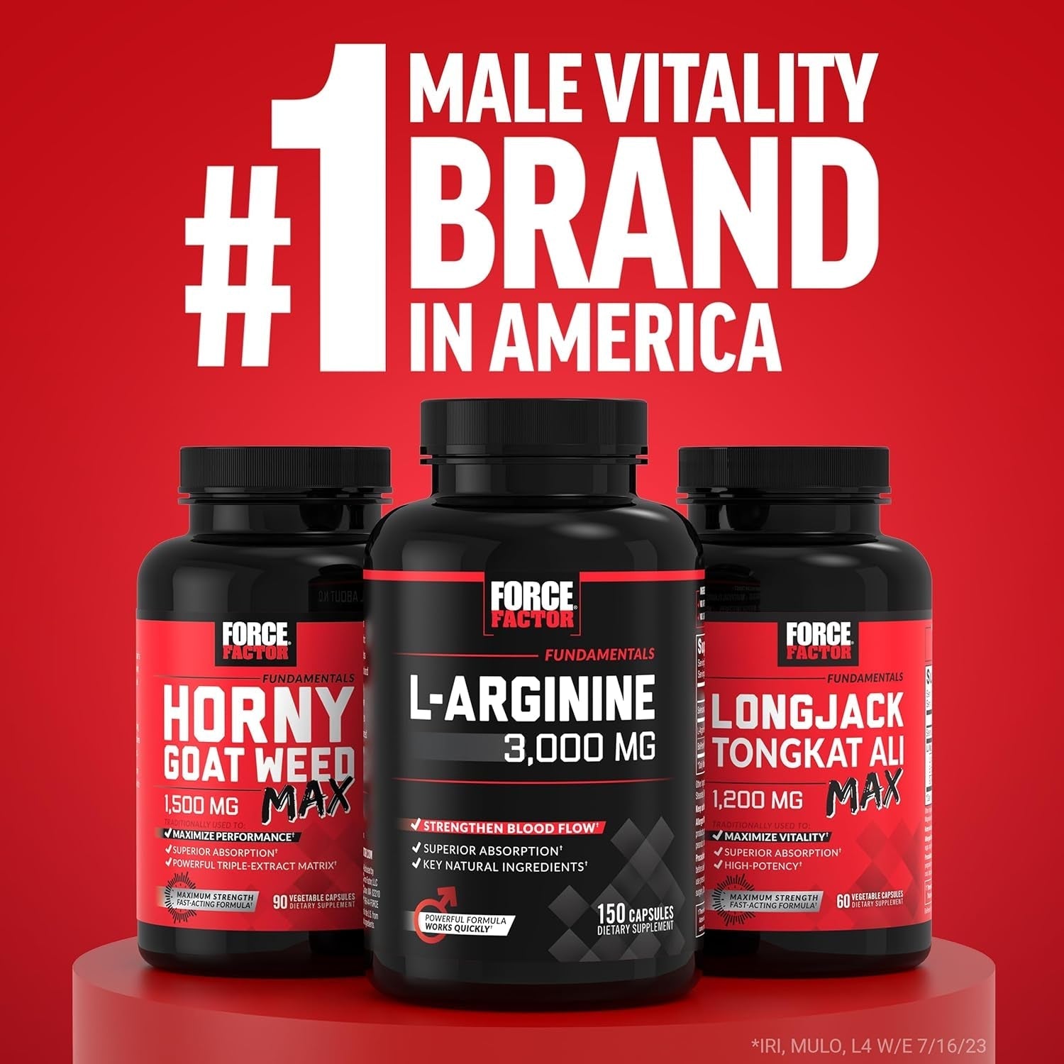 FORCE FACTOR Test X180 Multivitamin, Testosterone Booster Supplement, Support Muscle, Strength, Performance & Vitality 120 Tablets