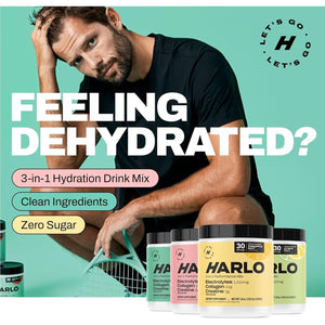 Harlo - Raspberry Salt Electrolyte Drink Mix with Bovine Collagen & Creatine