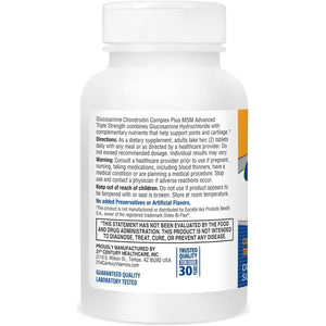 21St Century Glucosamine and Chondroitin, Advanced 3X Tablets, 80 Count