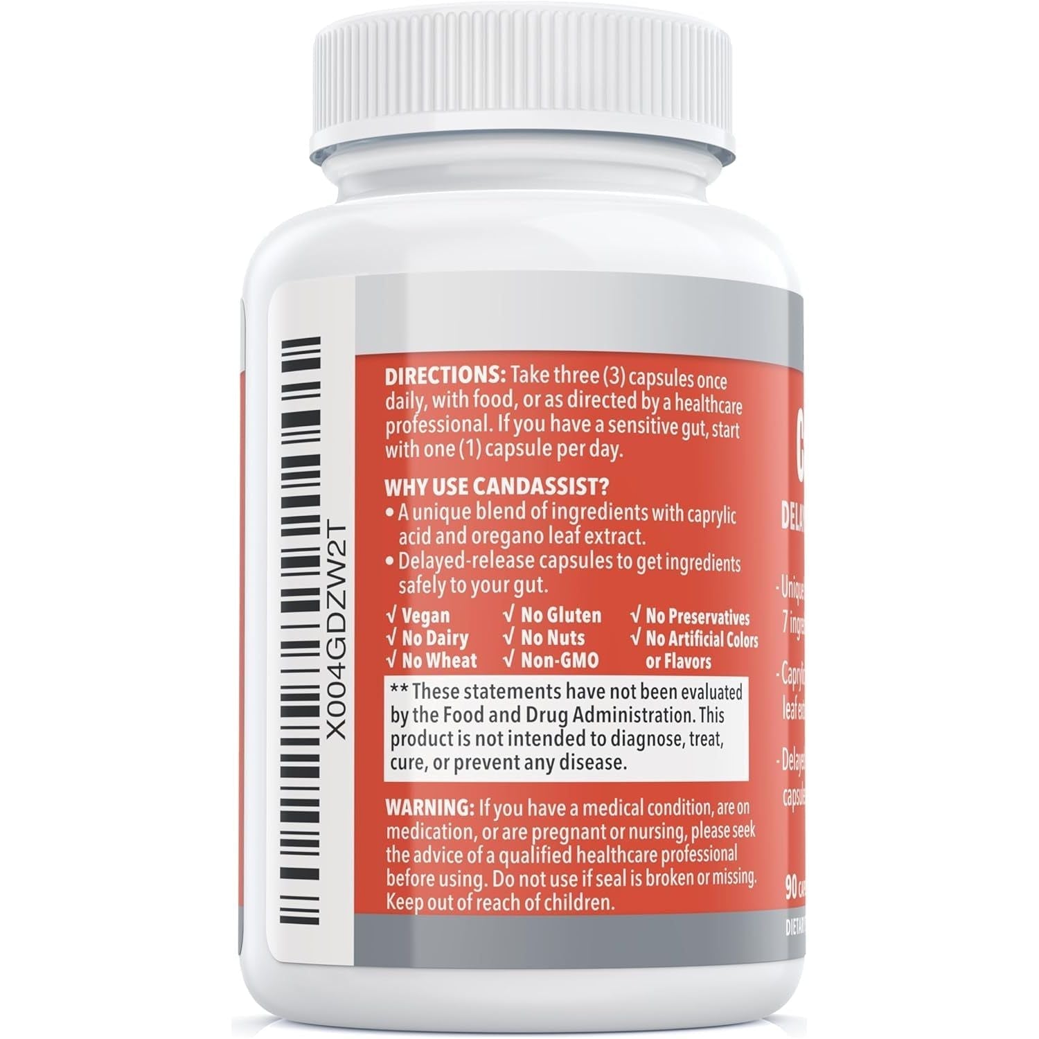 Balance ONE Candida Cleanse with Caprylic Acid, Berberine & Oregano Leaf Extract 1 Month Supply