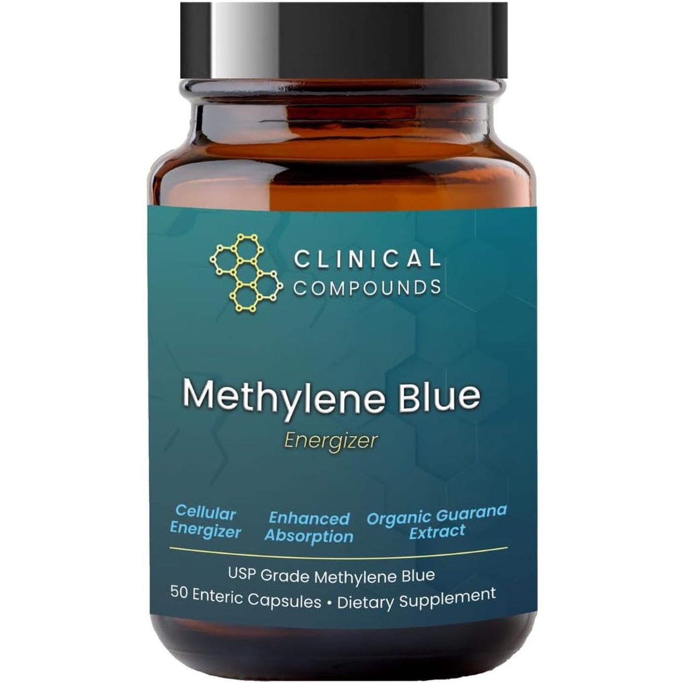 Methylene Blue (USP Grade) Pharma Grade Capsules, 50 Capsules