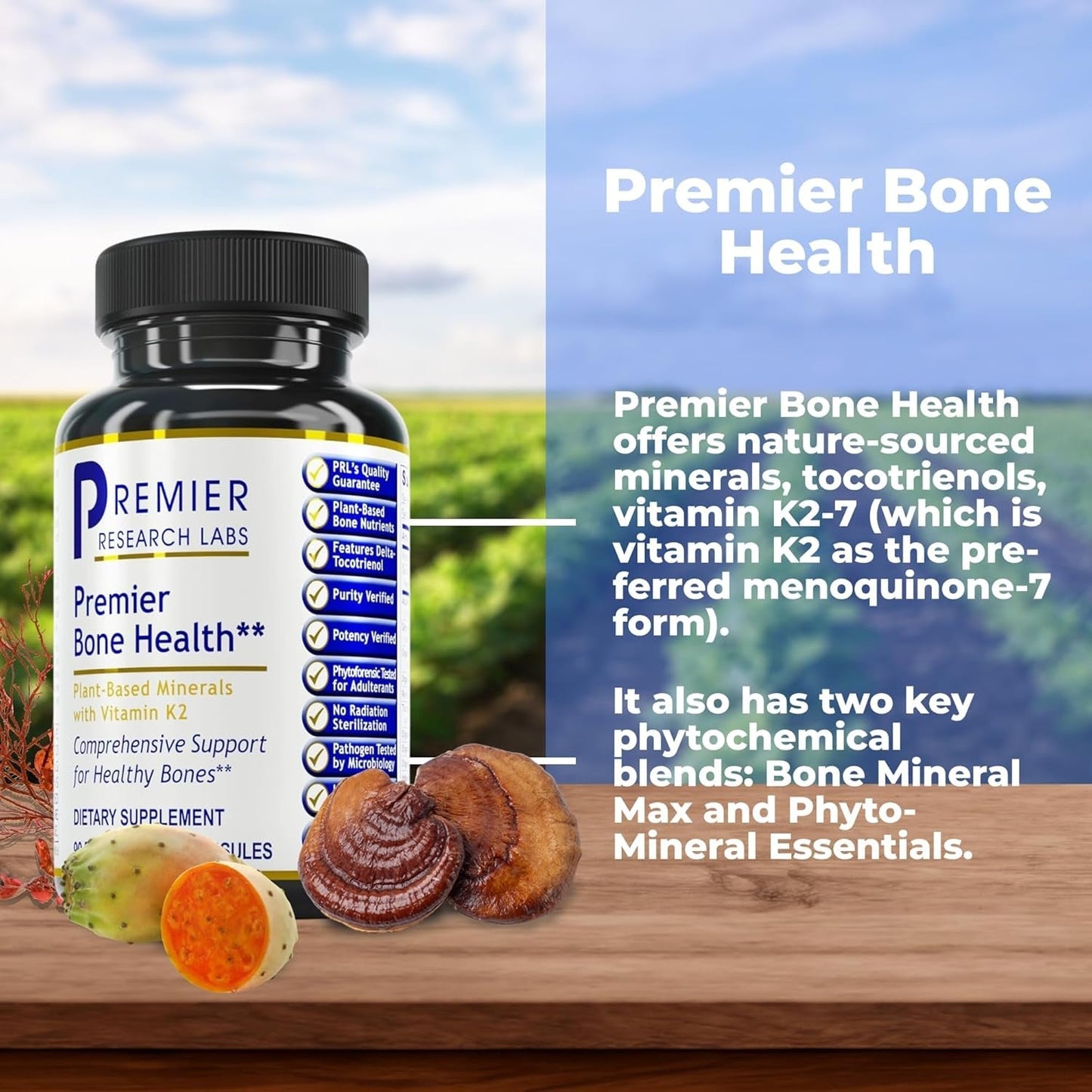 Premier Research Labs Premier Bone Health with Vitamin K2 - 90 Capsules