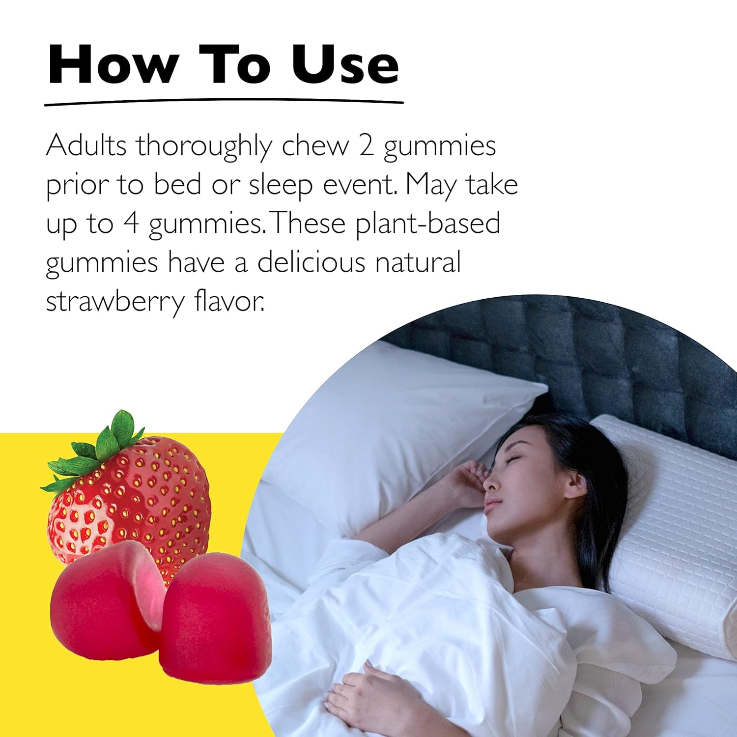 Bach RESCUE plus Melatonin Sleep Gummies Natural Strawberry Flavor 60 Count