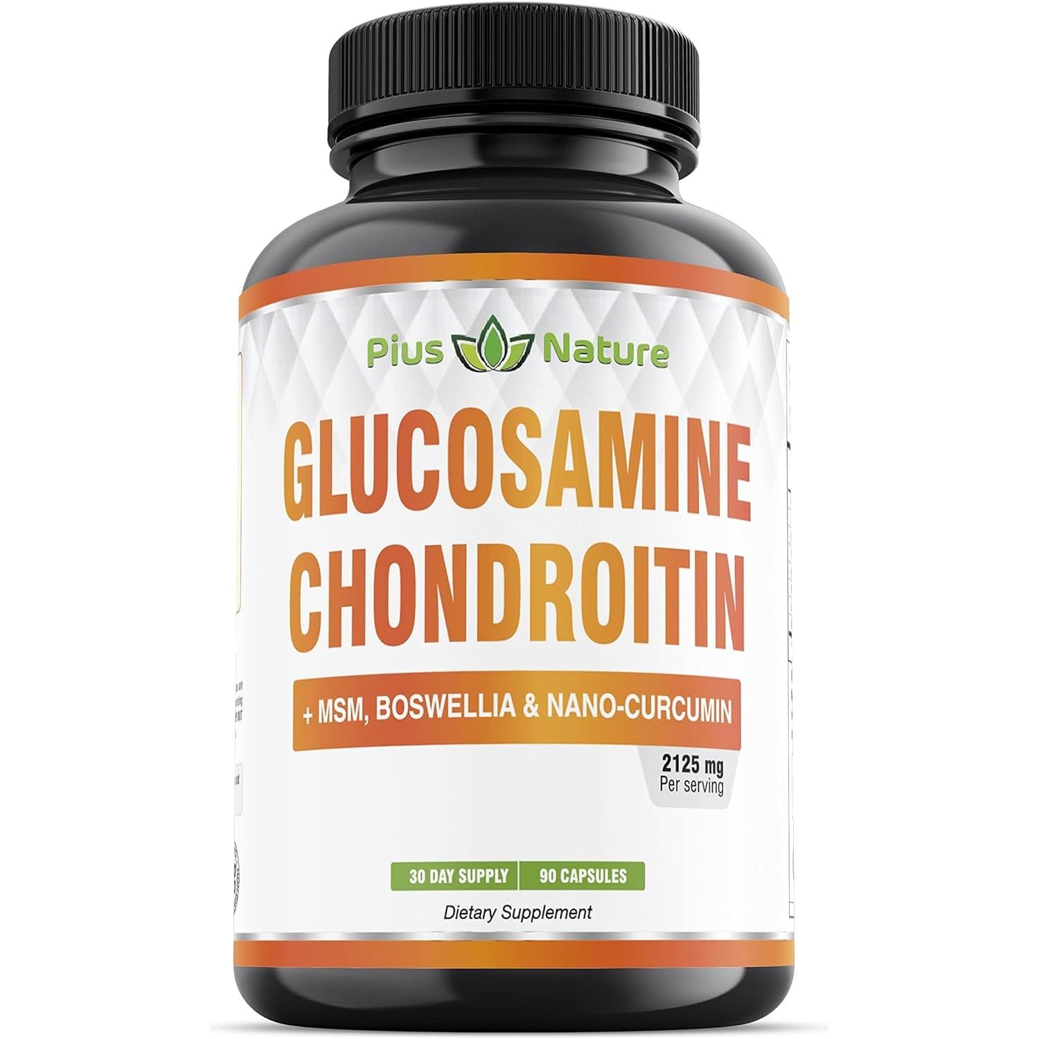 Glucosamine Chondroitin MSM Boswellia Curcumin Bromelain Quercetin - 90 Caps/30 Servings
