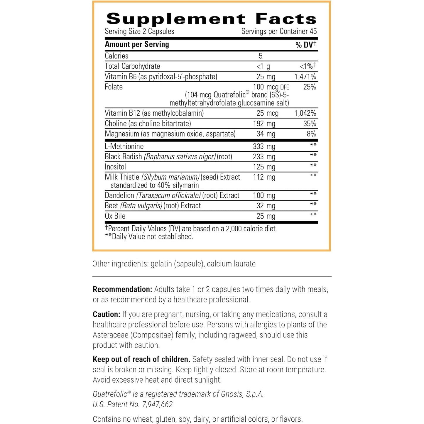 Integrative Therapeutics Lipotropic Complex - Liver Support - 90 Capsules