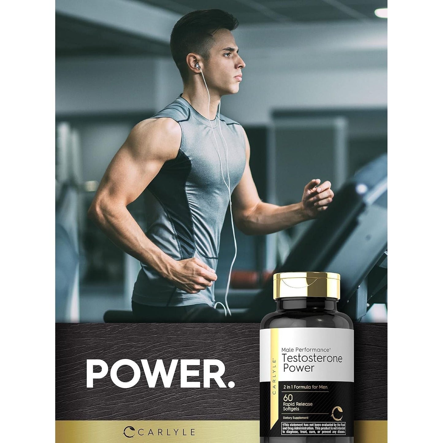 Carlyle Testosterone Supplement for Men | 60 Rapid Release Softgels | Non-Gmo, Gluten Free