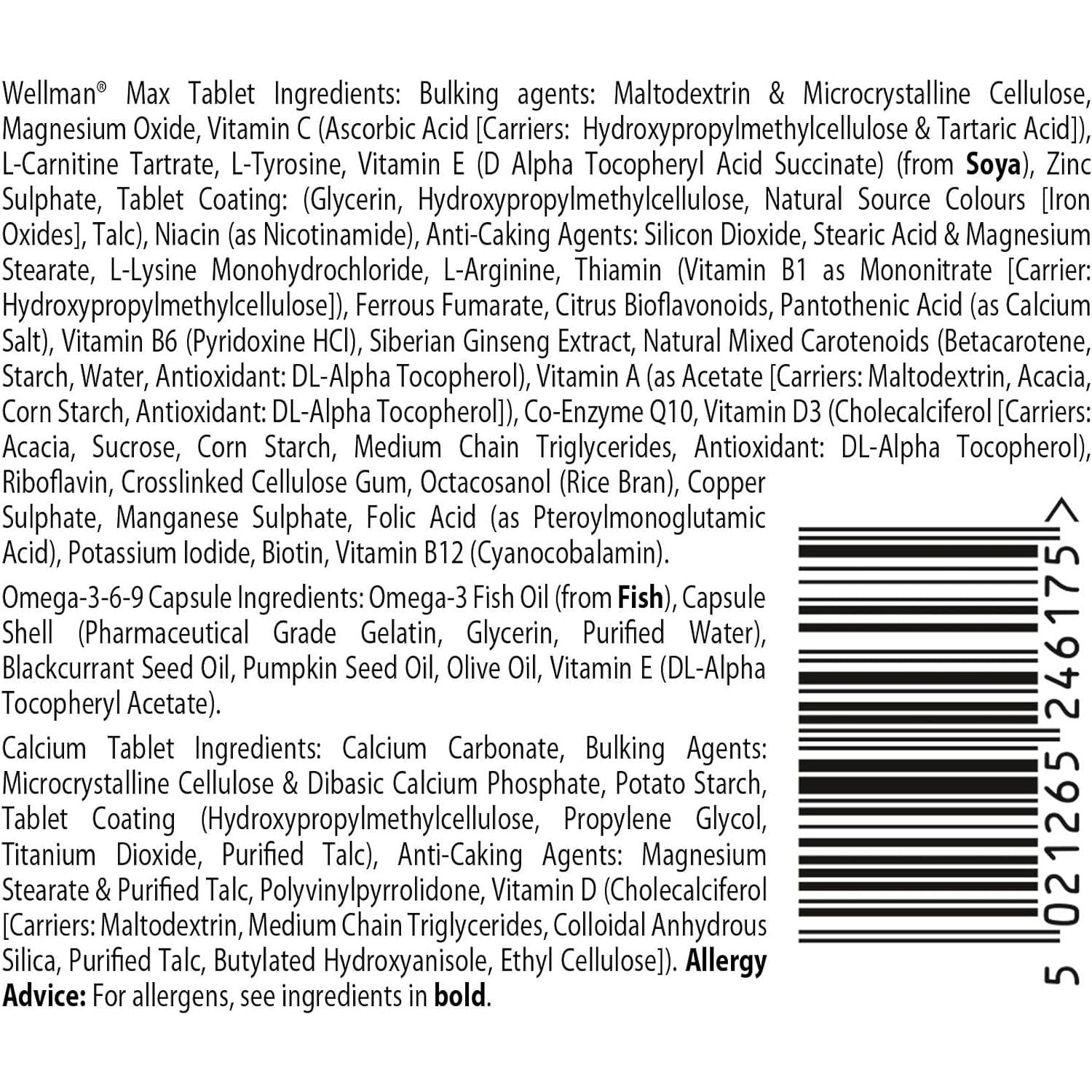 Wellman Max Capsules - Pack of 84