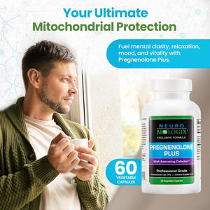 Pregnenolone plus Supplement for Women to Support Energy, Mood & Mental Clarity 60 Capsules