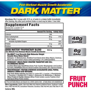 MHP Dark Matter Post Workout, Recovery Accelerator 20 Servings, 55 Oz