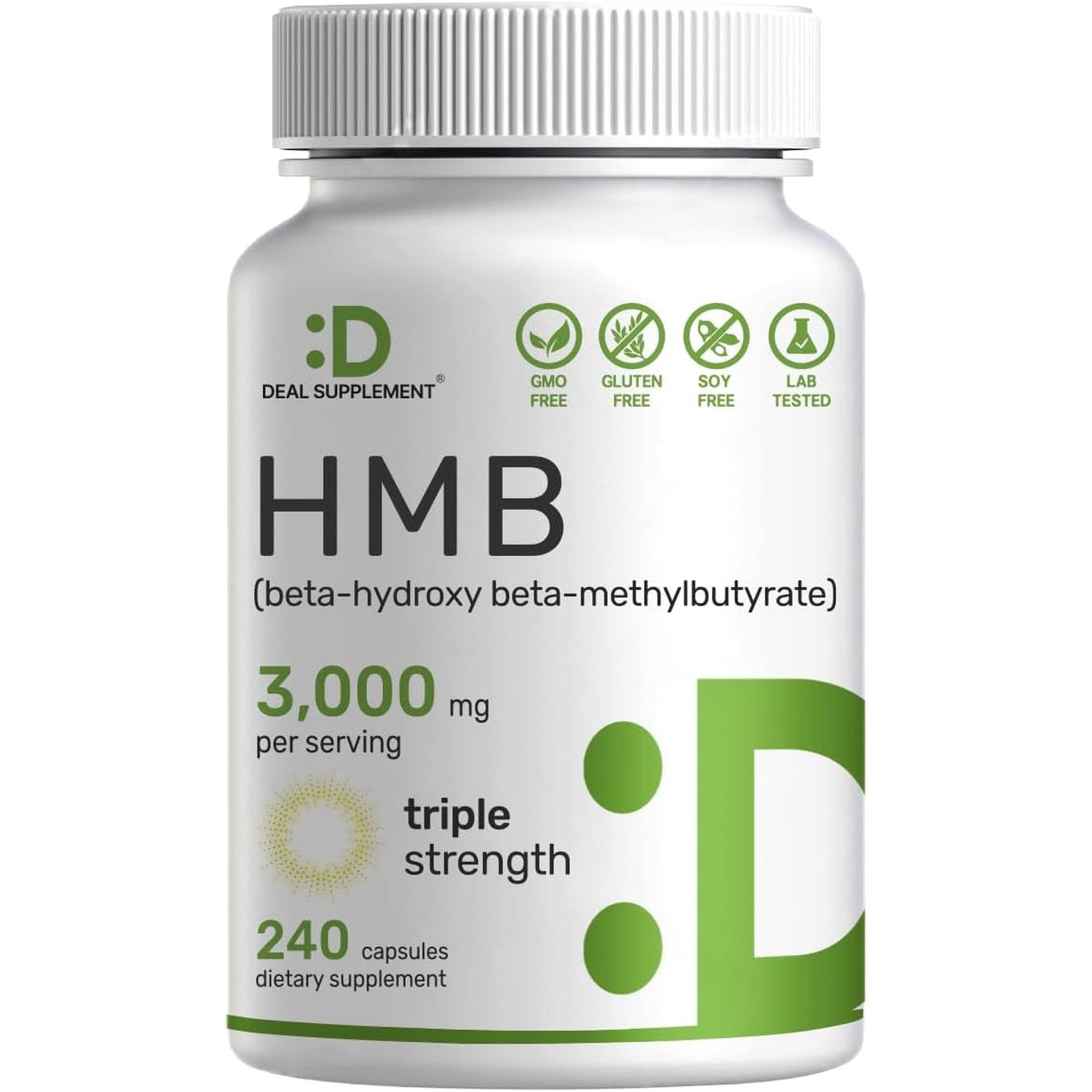 DEAL SUPPLEMENT Ultra Strength HMB Supplements 3,000Mg per Serving, 240 Capsules
