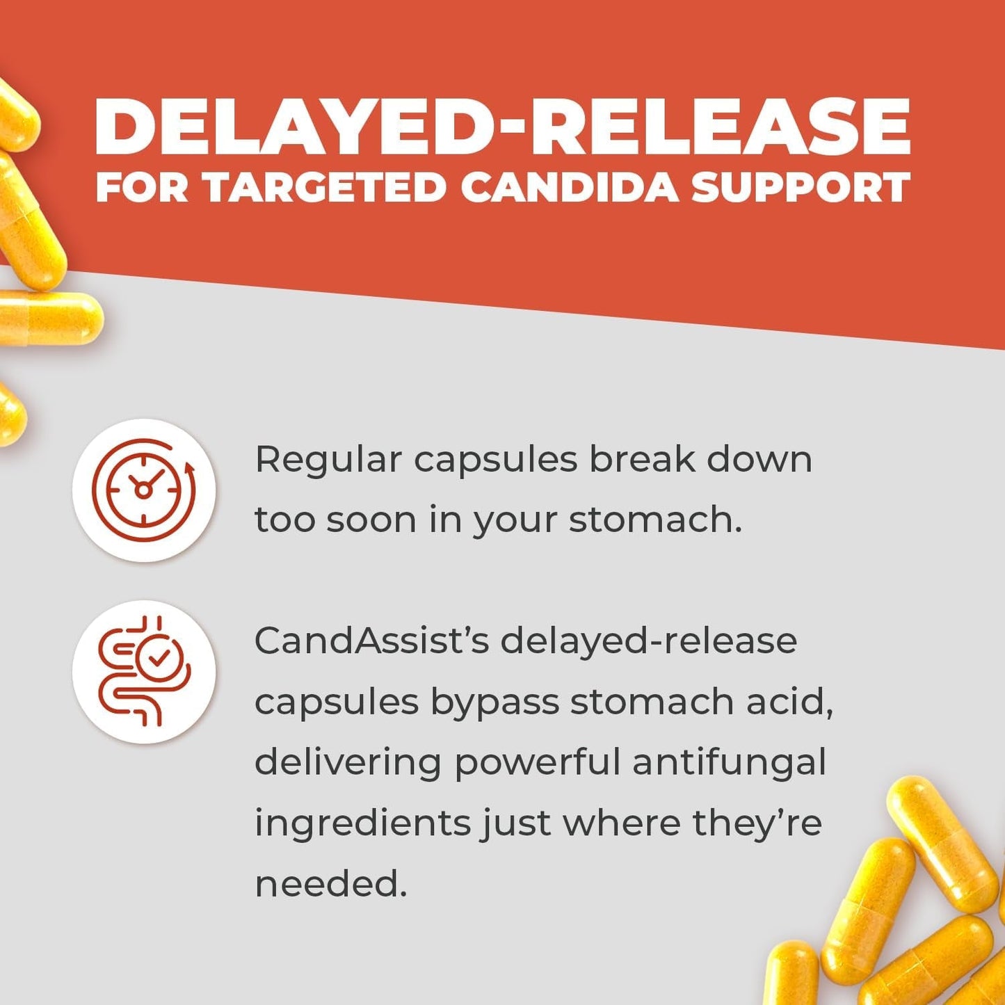 Balance ONE Candida Cleanse with Caprylic Acid, Berberine & Oregano Leaf Extract 1 Month Supply