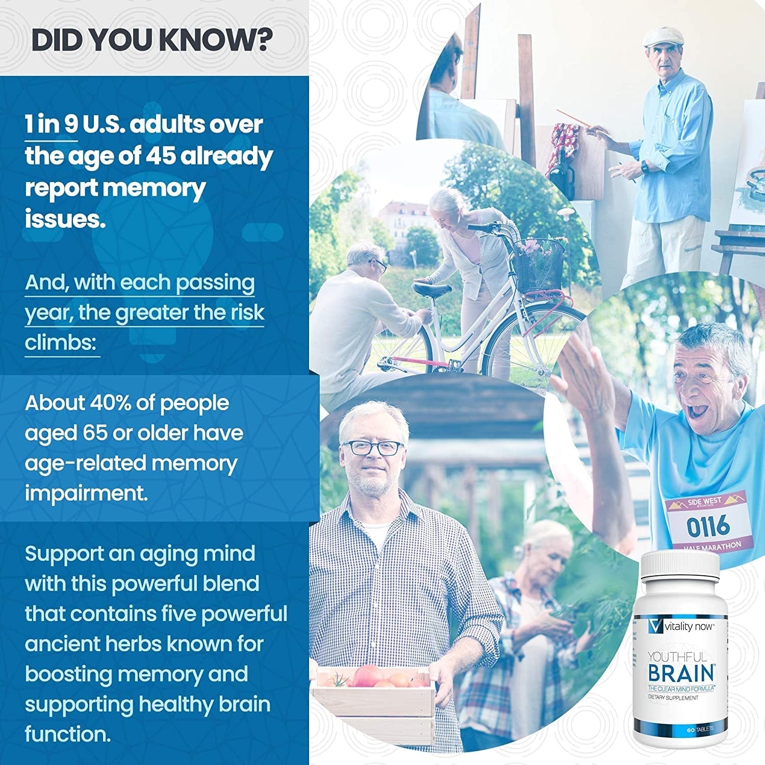 Youthful Brain | Memory & Brain Health Support Supplement (60 Count)