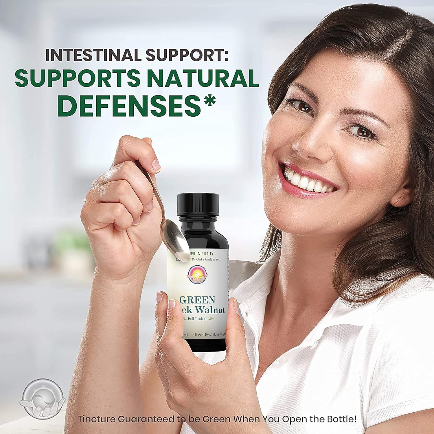 Original Green Black Walnut Hull Tincture (Extra Strength) by Dr. Hulda Clark, 4 Oz