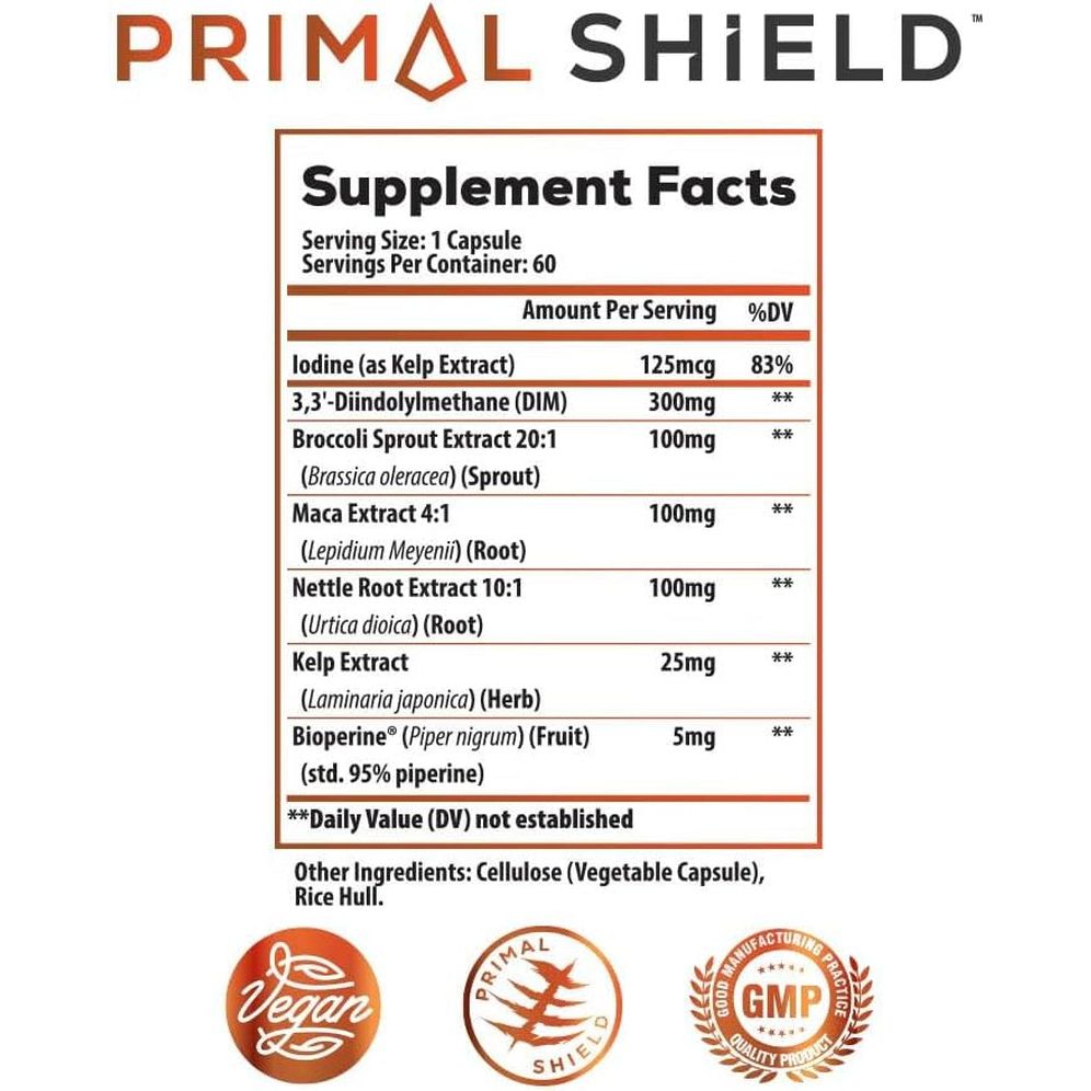 Estrogen Blocker and Hormone Balance for Men & Women: DIM 300Mg Supplement with Bioperine (60 Servings)