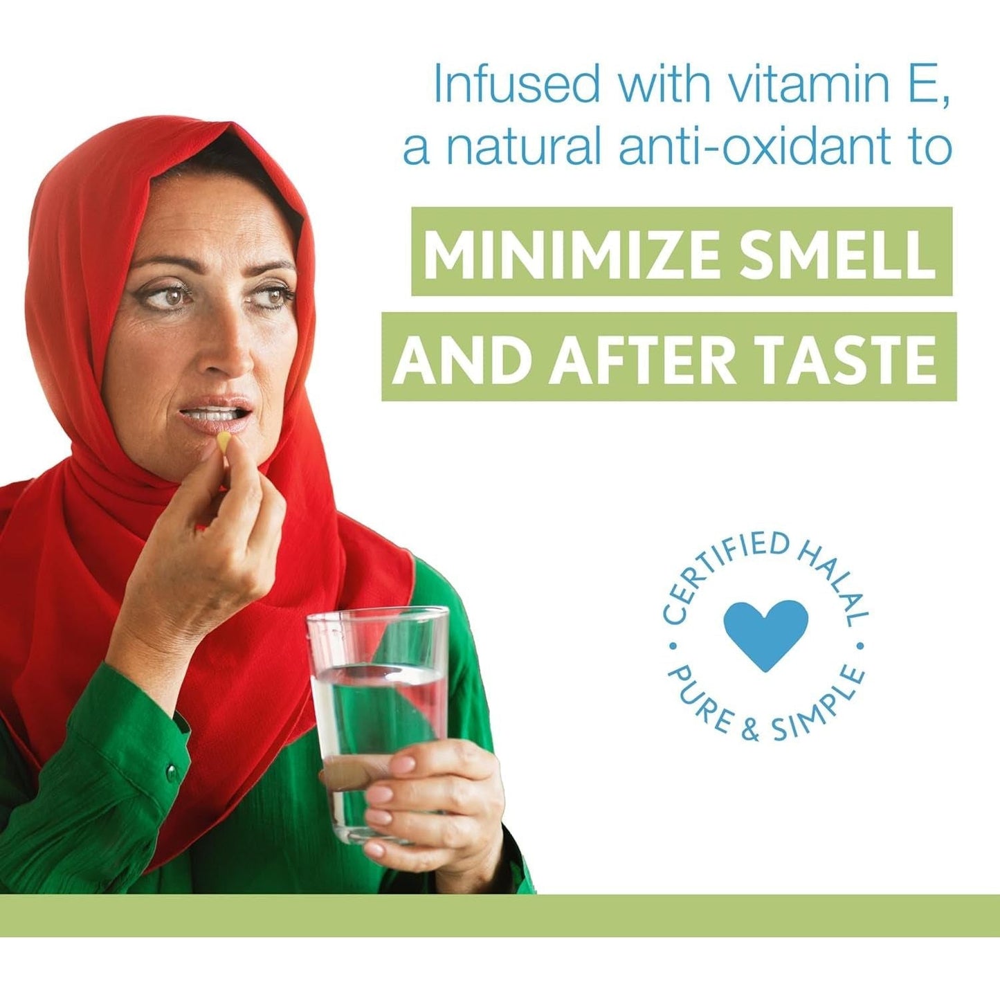 Noor Vitamins Halal Fish Oil, Ultra Omega 3 Wild Peruvian Fish Oil (800 Mg EPA & 400 Mg DHA) (120 Count)