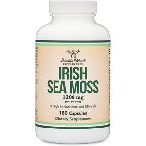 Irish Sea Moss Capsules, More Potent than Sea Moss Gel Extract (180 Count, 1,200Mg per Serving) 