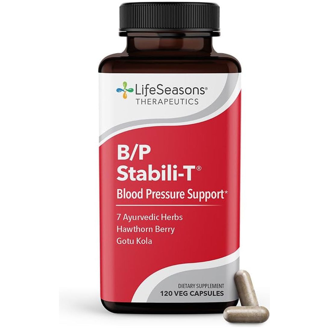 Lifeseasons B/P Stabili-T - Blood Pressure Support - Vitamin Supplement for Healthy Heart & Blood Circulation - 120 Capsules