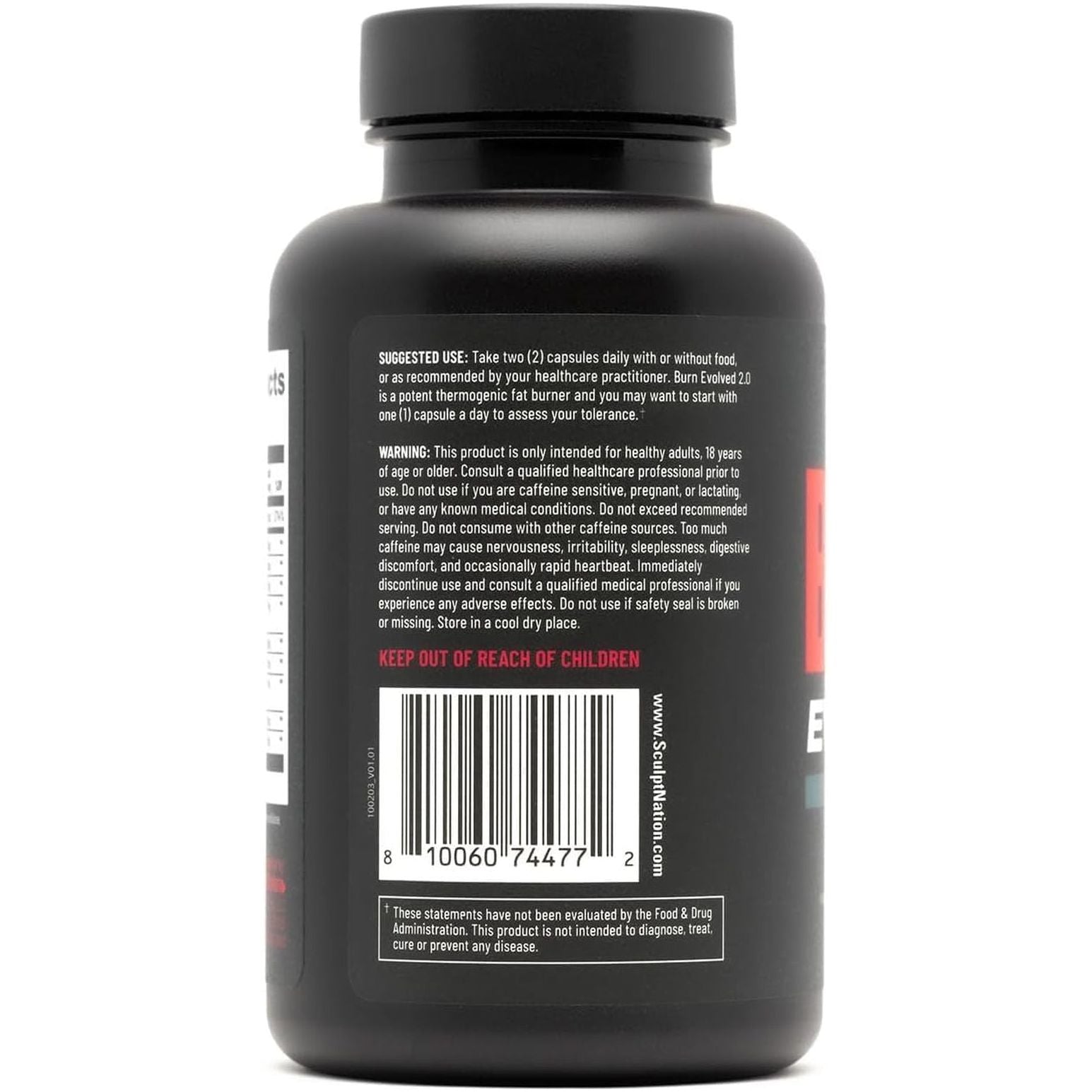 Sculpt Nation by V Shred Burn Thermogenic Fat Burner for Men & Women 60 Pills