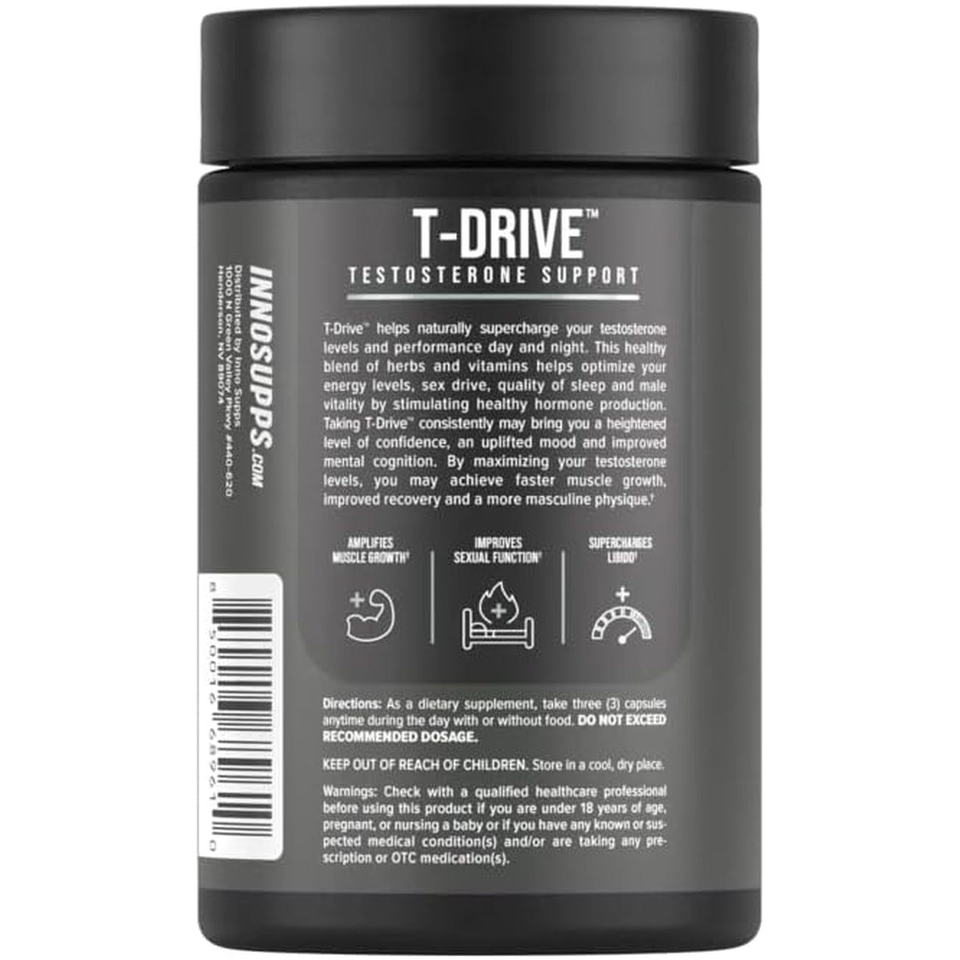Innosupps : T-Drive | Testosterone Booster | Amplify Muscle Growth 90 Capsules