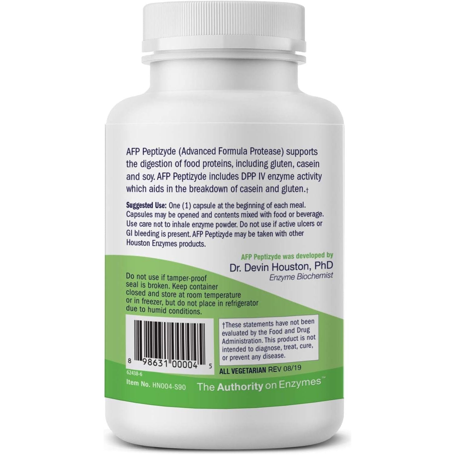 – AFP Peptizyde  – Supports Protein Digestion – Increases Breakdown of Casein & Gluten Proteins 90 Capsules