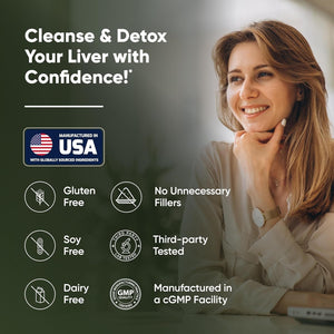 Sandhu'S Liver Cleanse Detox & Repair Support - Supplement for Fatty Liver Health and Renew  70 Capsules