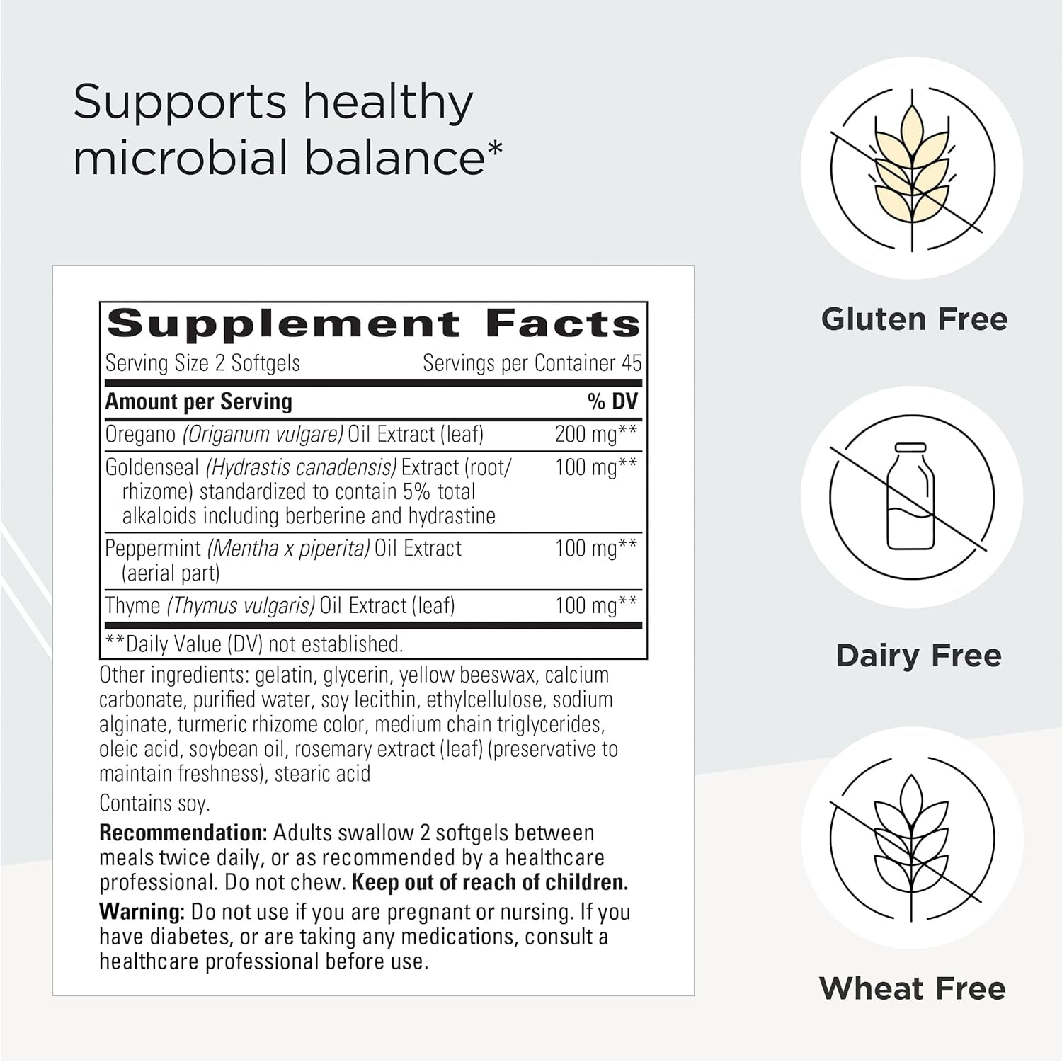 Integrative Therapeutics Y Formula - Herbal Blend - Supports Healthy Microbial Balance* - 90 Softgels