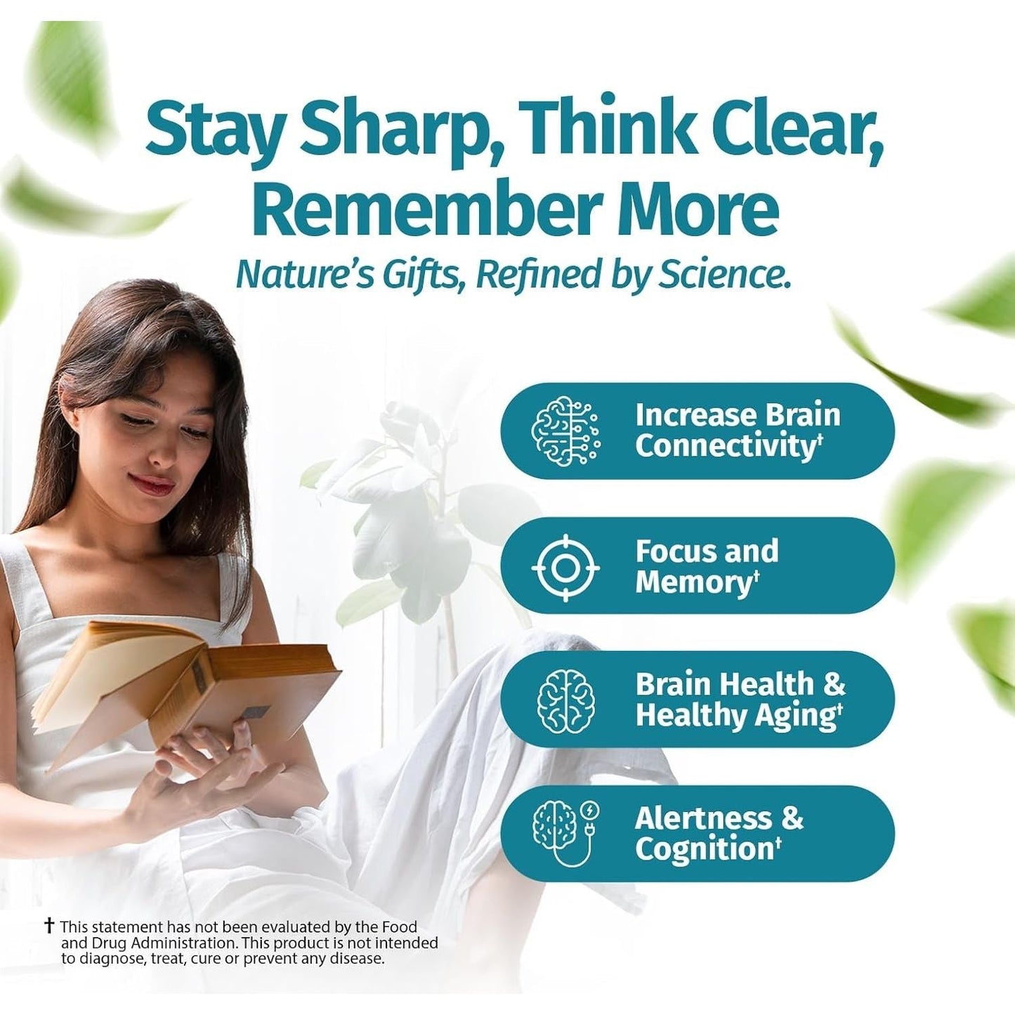 1 Body Brain Supplement Capsules with Lions Mane for Memory and Focus