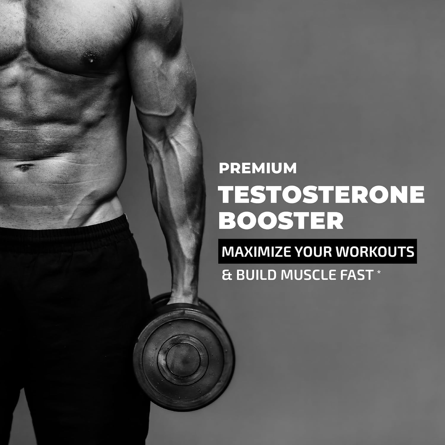 Testosterone Supplement for Men for Muscle Growth, Stamina & Performance 60 Gummies