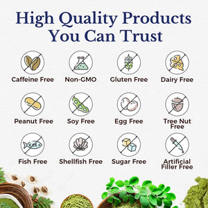 Vitalitown Moringa Capsules 11,000 MG,, Green Moringa Leaves, No Sticks, No Caffeine, Moringa Oleifera, Energy, Appetite, 90 Capsules