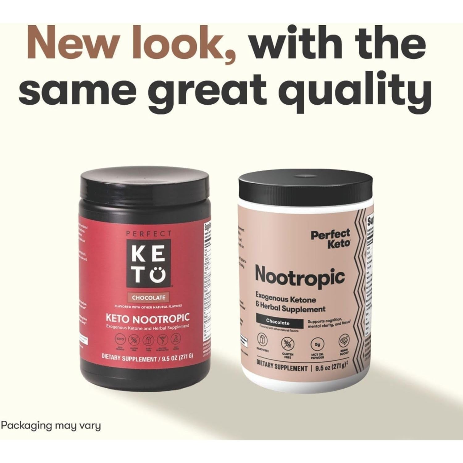 Perfect Keto Nootropic Brain Support, Caffeine Free Focus and Energy Supplement 15 Servings