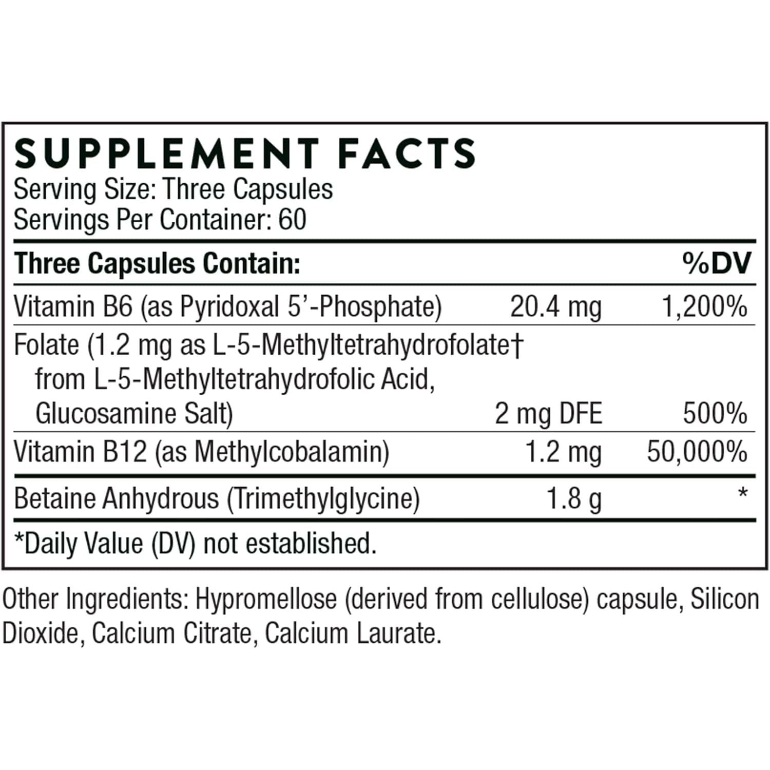 THORNE Methyl-Guard - Methylation Support Supplement with Folate and Vitamin B12-180 Capsules