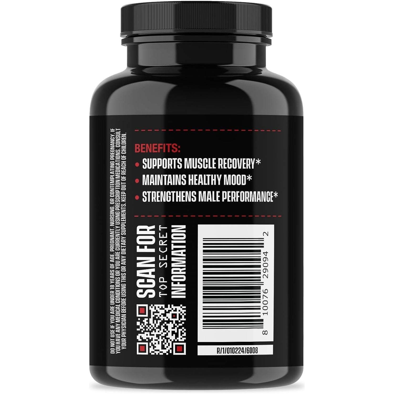 Jocko Fuel Test Booster for Men - Natural Endurance, Stamina, & Strength Booster (30 Servings)