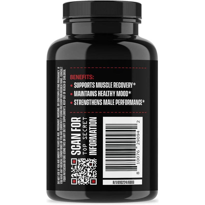 Jocko Fuel Test Booster for Men - Natural Endurance, Stamina, & Strength Booster (30 Servings)