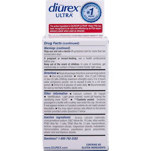 Diurex Ultra Re-Energizing Water Pills - Relieve Water Bloat - Feel Better & Less Heavy - 80 Count