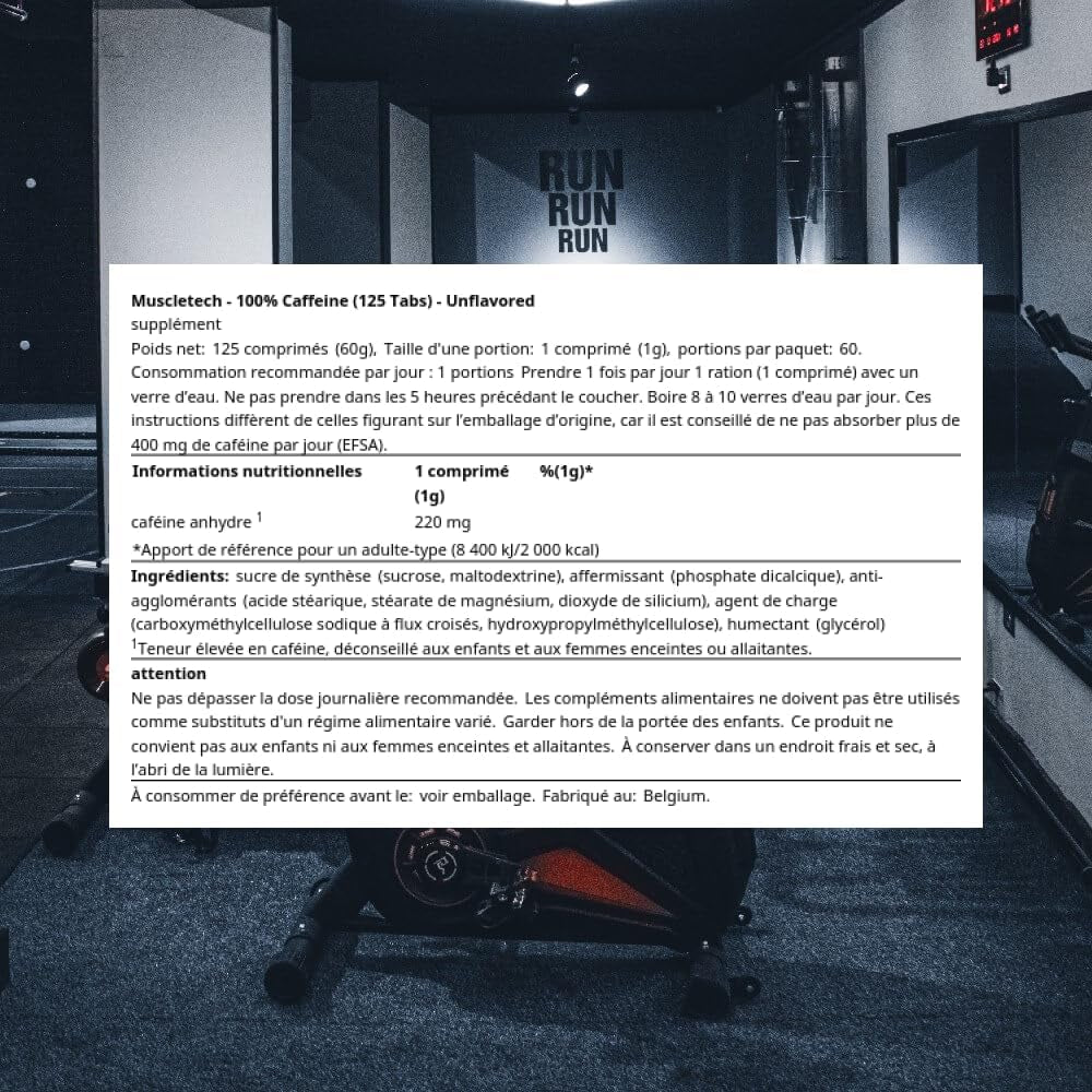 Caffeine Pills, Muscletech 100% Caffeine Energy Supplements, 220Mg (125 Count)