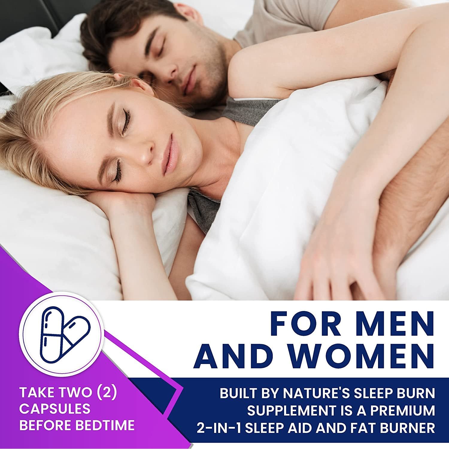 Night Time Fat Burner - Appetite Suppressant, Metabolism Booster and Sleep Support 60 Capsules