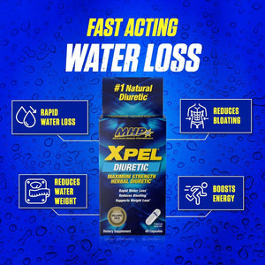 Maximum Human Performance Xpel Maximum Strength Diuretic Water Pills 80 Capsules