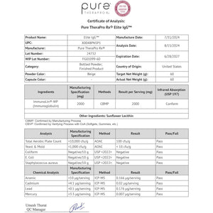 Pure Therapro Rx Elite Igg Immunoglobulin Supplement  (30 Servings - Powder)