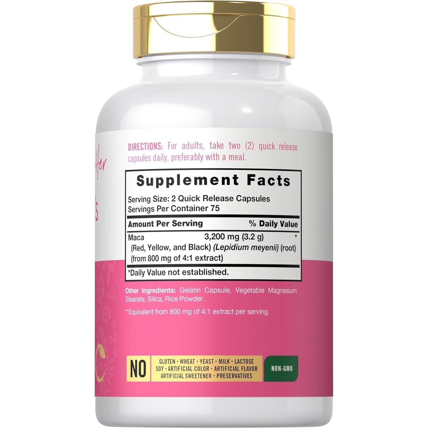 Carlyle Maca Root Capsules for Women 3200Mg | 150 Count | Non-Gmo, Gluten Free Supplement | for Her