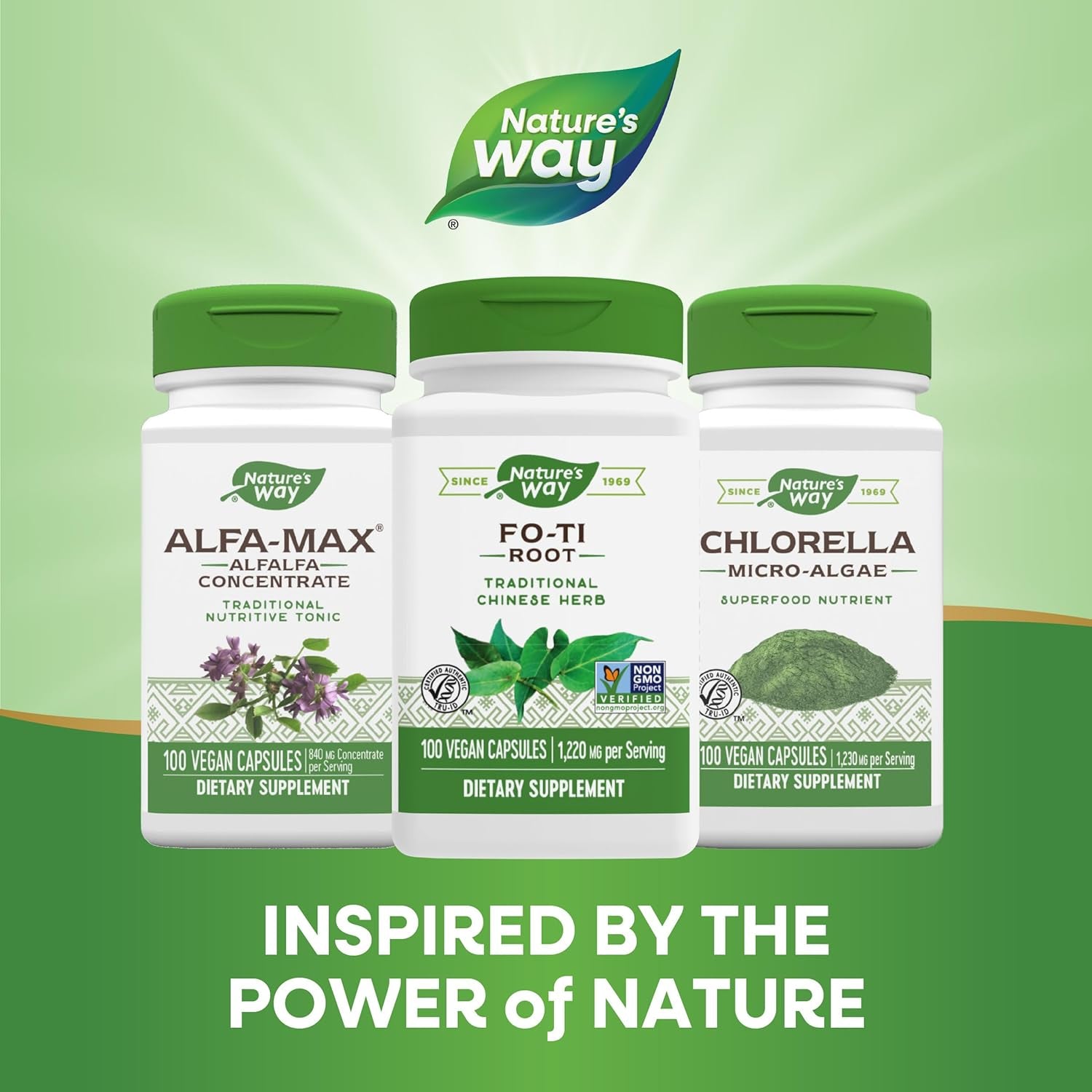 Nature'S Way Fo-Ti Root, Traditional Chinese Herb, 1,220 Mg per Serving, 100 Vegan Capsules