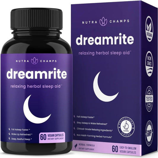 10 - In - 1 Natural Sleep Aids for Adults 60 Vegan Capsules - Suppviv