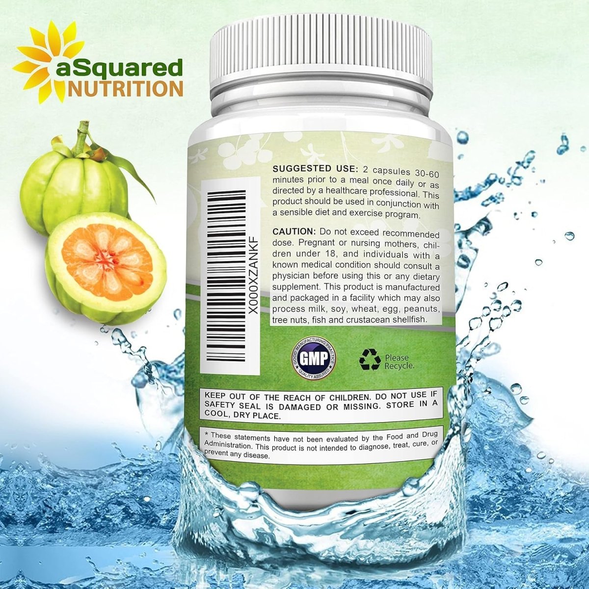 100% Pure Garcinia Cambogia Extract - 120 Capsules, Ultra High Strength HCA, Natural Weight Loss Diet Pills XT - Suppviv