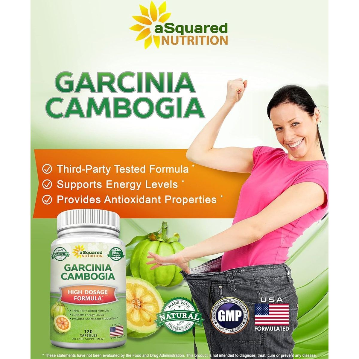 100% Pure Garcinia Cambogia Extract - 120 Capsules, Ultra High Strength HCA, Natural Weight Loss Diet Pills XT - Suppviv
