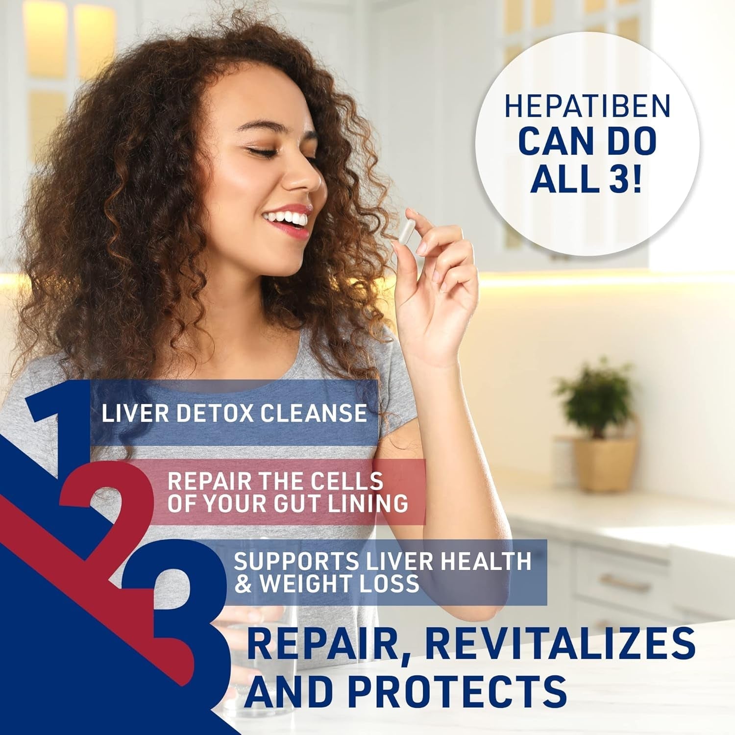 Hepatiben Liver Detox Cleanse for Regeneration W/Digestive Repair 60 Vegetarian Caps