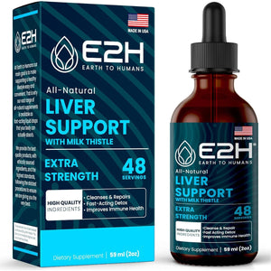 Milk Thistle Extract for Liver Cleanse Detox & Repair - 2 Fl Oz by E2H