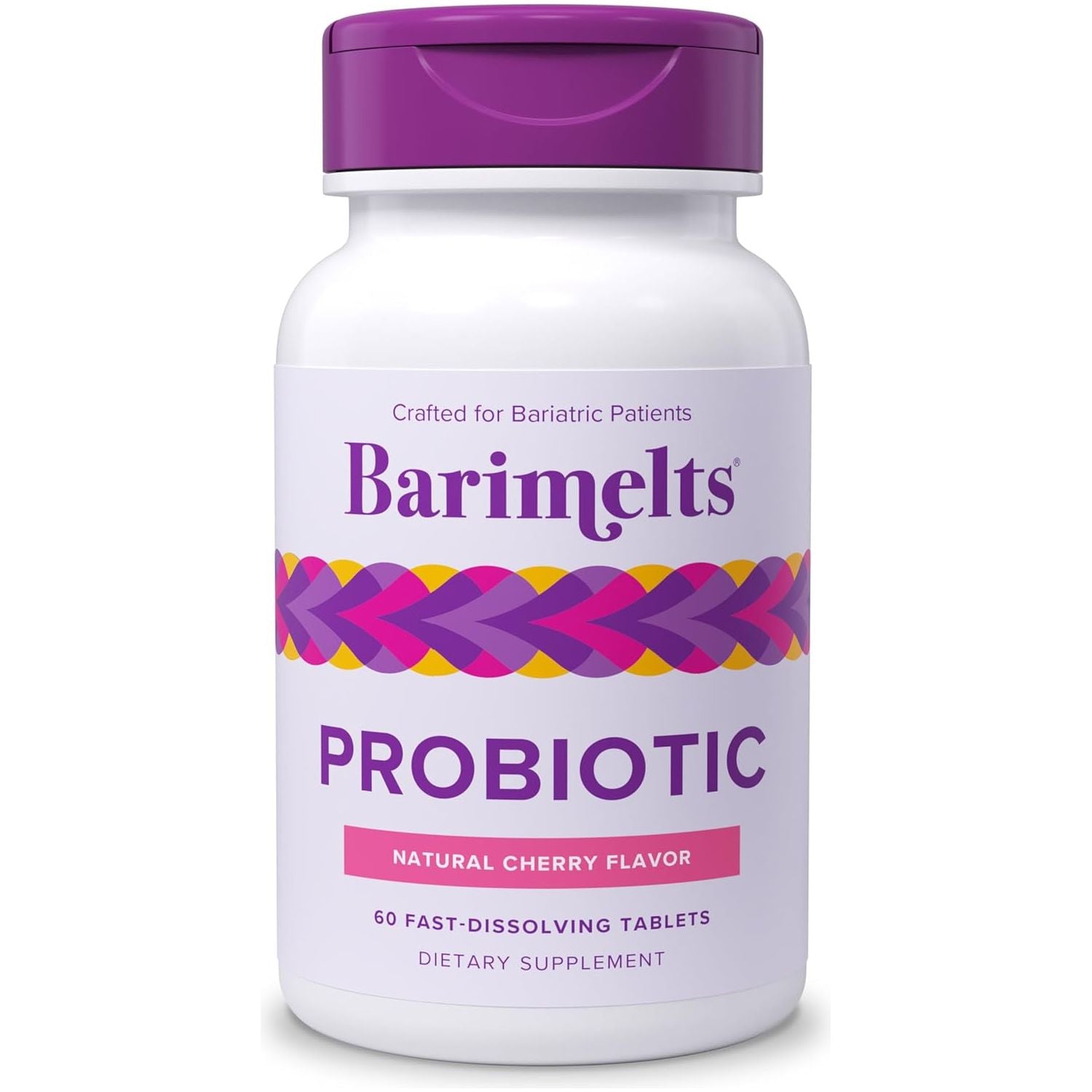 Barimelts Probiotic, 5 Billion CFU - Support Gut Health after Bariatric Surgery, Natural Cherry Flavor​ (For Women) 60 Tablets