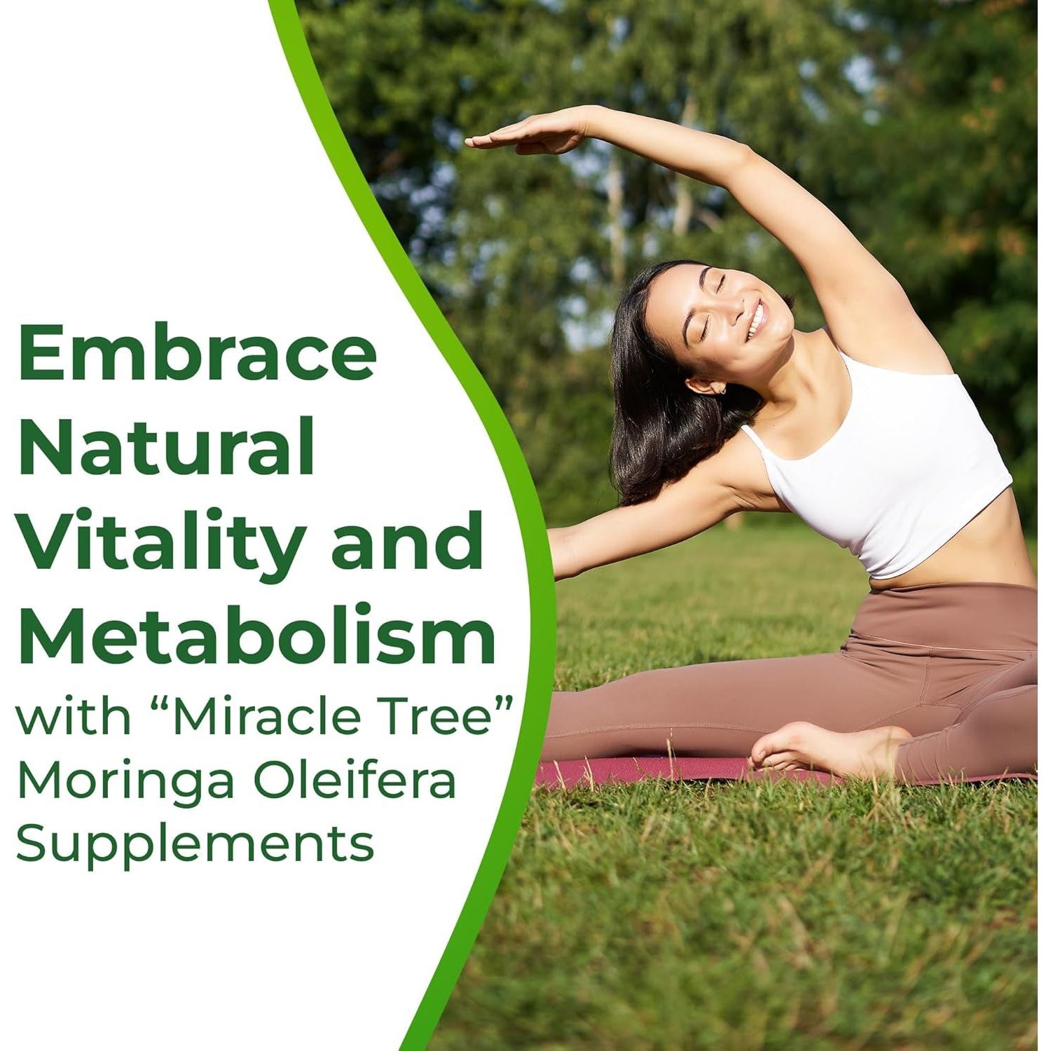 Organic Veda Moringa Leaf Powder Capsules, 1000Mg - Energy, Sleep & Immunity Support 360 Count