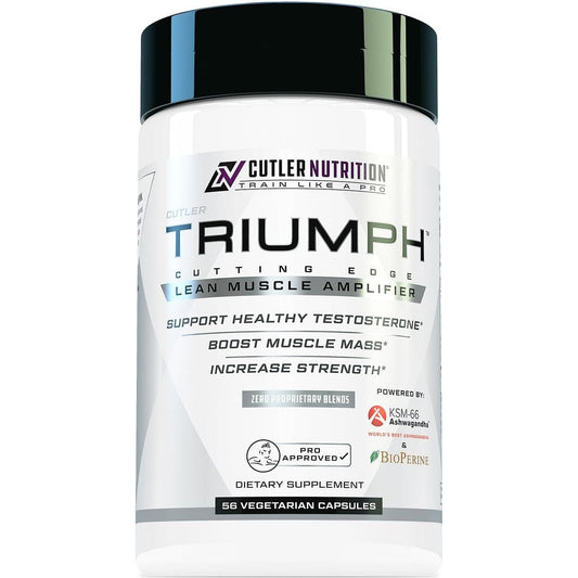 TRIUMPH Testosterone Booster for Men: Best Test Booster and Estrogen Blocker 56 Capsules