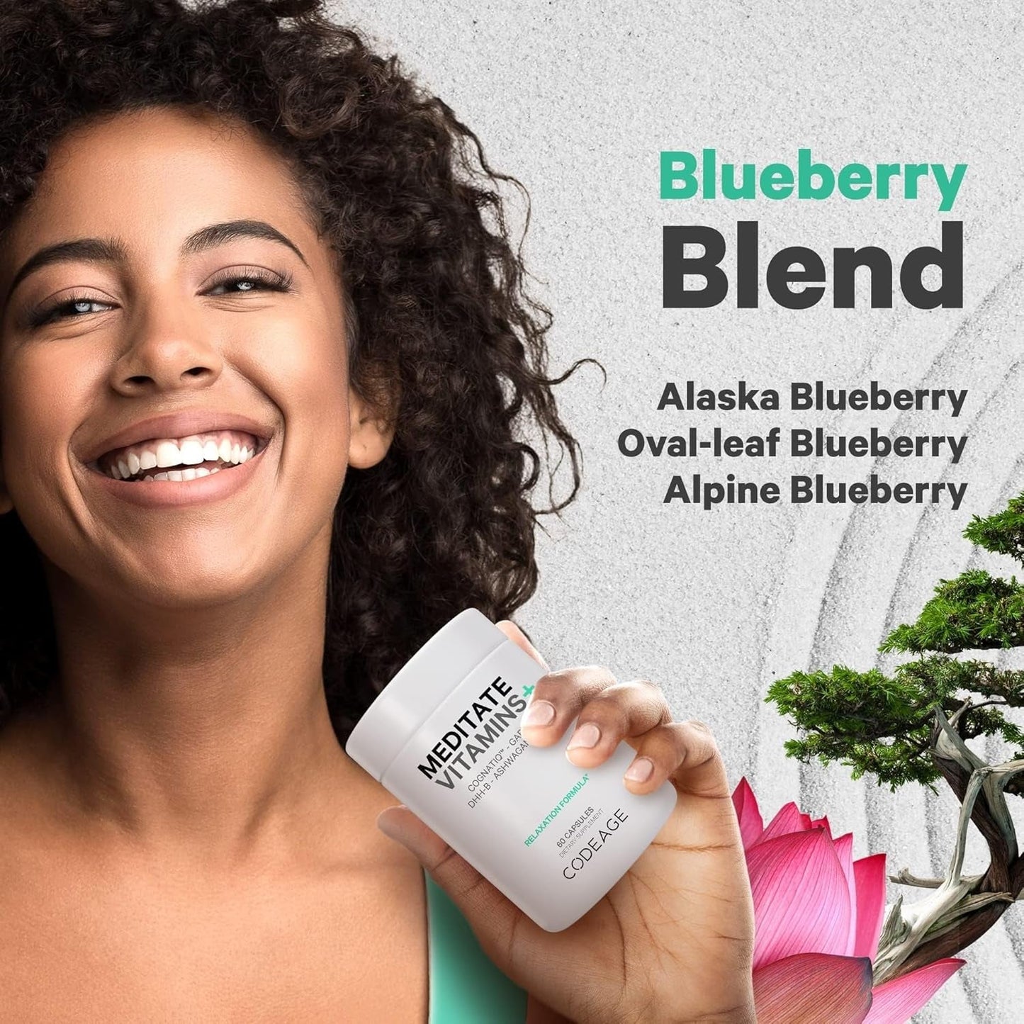 Codeage Meditate Vitamins+ Supplement - BDNF Brain Pills and Neuroprotein - 60 Capsules